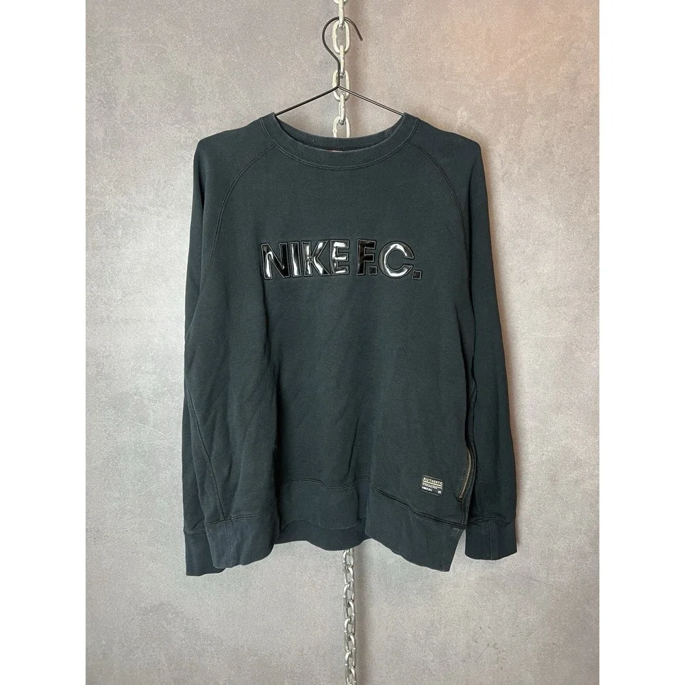 Nike‎ FC AW77 Block Crew Men's Football Soccer Sweatshirt Size L Large Black